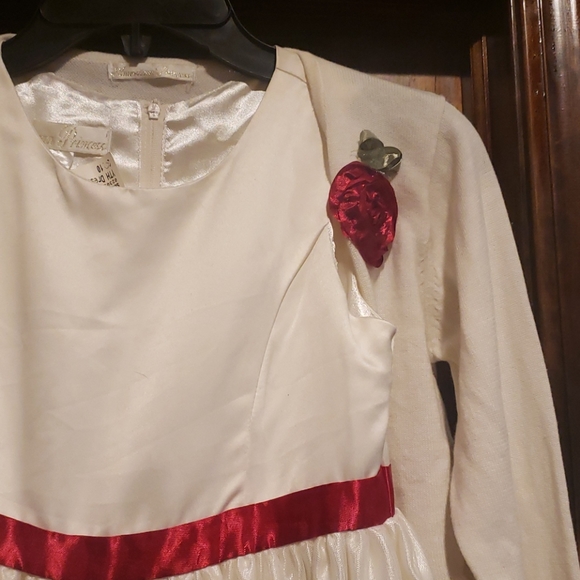 DRESS + CARDIGAN 3D floral flowers ROSES rosette - Picture 7 of 7